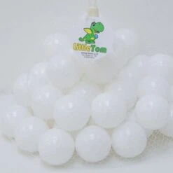 LittleTom 50 Plastic Balls 5.5cm In Diameter To Fill Children's Ball Pits White -Children Furniture Store 86549422 3