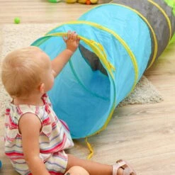 Kids Tent And Tunnel Set - 300 Ball Pit Balls - 70x70x72 Pop Up Baby Ball Pit -Children Furniture Store 86641451 3