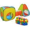 LittleTom Play Tent Set With Tunnel 260x90x100cm Pop-up Ball Pit Incl 200 Balls -Children Furniture Store 86660304 1