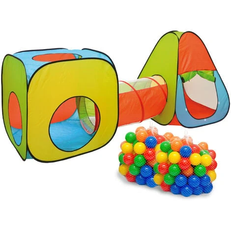 LittleTom Play Tent Set With Tunnel 260x90x100cm Pop-up Ball Pit Incl 200 Balls 2 LittleTom Play Tent Set With Tunnel 260x90x100cm Pop-up Ball Pit Incl 200 Balls