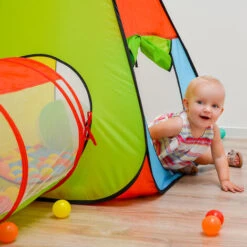LittleTom Play Tent Set With Tunnel 260x90x100cm Pop-up Ball Pit Incl 200 Balls 10 LittleTom Play Tent Set With Tunnel 260x90x100cm Pop-up Ball Pit Incl 200 Balls -Children Furniture Store 86660304 5