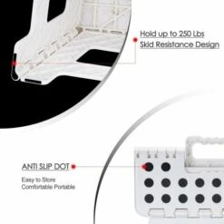 Folding Step Stool - 9" Height For Kids And Adults - Foldable Stool For Kitchen, Garden, Bathroom 9 Folding Step Stool - 9" Height For Kids And Adults - Foldable Stool For Kitchen, Garden, Bathroom -Children Furniture Store 87603097 3