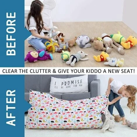 Children's Plush Bean Bag Animal Shaped Beanbag For Kids. Teens And Adults Extra Large Super Soft Velvet Cushion Cover 4 Children's Plush Bean Bag Animal Shaped Beanbag For Kids. Teens And Adults Extra Large Super Soft Velvet Cushion Cover - Image 2