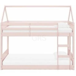 Miller Pink Wooden House Bunk Bed 8 Miller Pink Wooden House Bunk Bed -Children Furniture Store 88494393 3