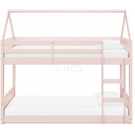 Miller Pink Wooden House Bunk Bed 5 Miller Pink Wooden House Bunk Bed - Image 3