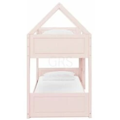 Miller Pink Wooden House Bunk Bed 9 Miller Pink Wooden House Bunk Bed -Children Furniture Store 88494393 4