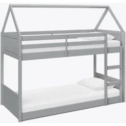 Miller Grey Wooden House Bunk Bed