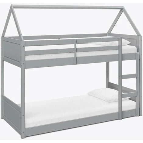 Miller Grey Wooden House Bunk Bed 3 Miller Grey Wooden House Bunk Bed