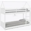 Miller White Wooden House Bunk Bed -Children Furniture Store 88494409 1
