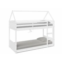 Miller White Wooden House Bunk Bed -Children Furniture Store 88494409 3
