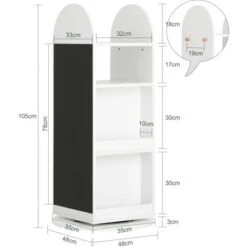 SoBuy 360-degree Rotating Children Kids Bookshelf Bookcase,KMB64-W 10 SoBuy 360-degree Rotating Children Kids Bookshelf Bookcase,KMB64-W -Children Furniture Store 88733566 4