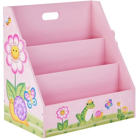 Magic Garden Toddler Bookshelf - L47 X W30 X H48 Cm - Pink/Green 3 Magic Garden Toddler Bookshelf - L47 X W30 X H48 Cm - Pink/Green