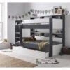 Oliver Grey And White Storage Bunk Bed Without Drawer -Children Furniture Store 89711676 1