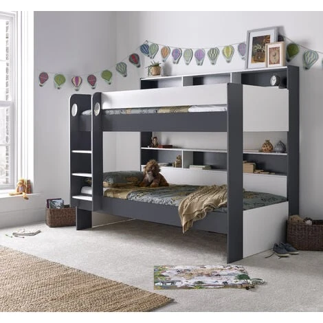 Oliver Grey And White Storage Bunk Bed Without Drawer 5 Oliver Grey And White Storage Bunk Bed Without Drawer - Image 3