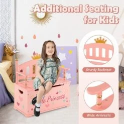 Wooden Toy Box Kids Bench Storage Chest Children'S Bedroom Organizer Cabinet 10 Wooden Toy Box Kids Bench Storage Chest Children'S Bedroom Organizer Cabinet -Children Furniture Store 90765081 4