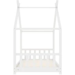 Kids Bed Frame White Solid Pine Wood 70x140 Cm VidaXL 11 Kids Bed Frame White Solid Pine Wood 70x140 Cm VidaXL -Children Furniture Store 91255940 5