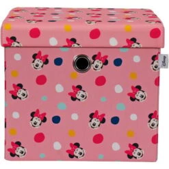 Disney Minnie Mouse Square Ottoman With Storage For Kids, W35 X D40 X H35cm