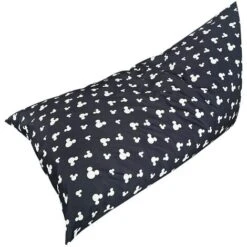 Disney Mickey Silhouette Print Bean Bag For Kids, Dark Grey, W109 X D70 X H65cm -Children Furniture Store 93899183 4