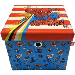Disney Marvel Spider Man Square Ottoman With Storage For Kids, W35 X D40 X H35cm -Children Furniture Store 93899194 3