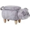 Modern Velvet Stool Solid Wood Legs Animal Footrest With Storage Grey Pug 2 Modern Velvet Stool Solid Wood Legs Animal Footrest With Storage Grey Pug -Children Furniture Store 93990069 1