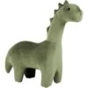 Modern Velvet Stool Solid Wood Legs Animal Footrest Green Brontosaur -Children Furniture Store 93990083 1