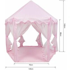 1.4m Pink Children's Play Tent Princess Castle Play Tent Toy House Fairy Princess Castle -Children Furniture Store 94388738 3