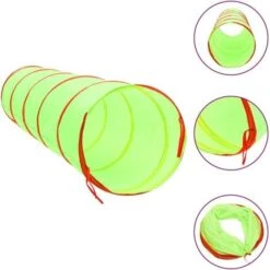 Children Play Tunnel With 250 Balls Green 175 Cm Polyester VidaXL -Children Furniture Store 95546338 4