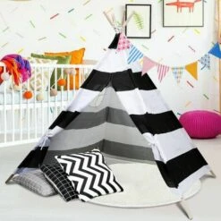 Tipi Tent Children's Tent Indian Tent Play Tent With Storage Bag 120x120CM