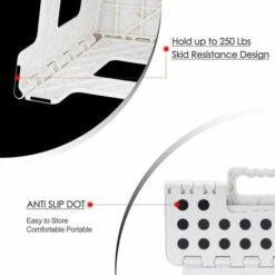 22.9 Cm Height For Children Trip Folding Step Stool - And Adults - Stool For Foldable Kitchen Garden Bathroom -Children Furniture Store 95652229 3