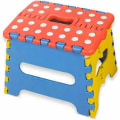 Foldable And Portable Step Stool, Small Folding Step Stool, Non-Slip Step Stool, Folding Stool For Kids And Adults, Holds Up To 220 Lbs, For Kitchen, Bathroom, Garden