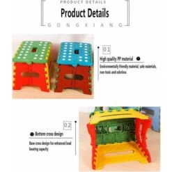 Foldable And Portable Step Stool, Small Folding Step Stool, Non-Slip Step Stool, Folding Stool For Kids And Adults, Holds Up To 220 Lbs, For Kitchen, Bathroom, Garden -Children Furniture Store 95725186 4