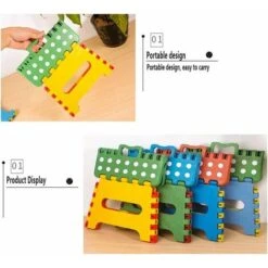 Foldable And Portable Step Stool, Small Folding Step Stool, Non-Slip Step Stool, Folding Stool For Kids And Adults, Holds Up To 220 Lbs, For Kitchen, Bathroom, Garden -Children Furniture Store 95725186 5