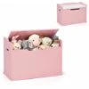 2-in-1 Modern Flip-top Storage Chest Wooden Storage Organizer Bench Toy Box Unit
