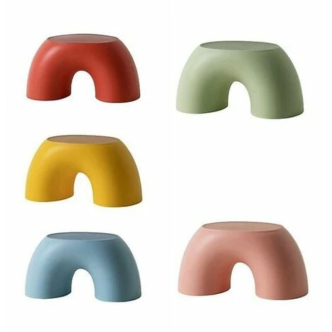 Rainbow Shaped Children's Stool Small Simple Round Home Stool 4 Rainbow Shaped Children's Stool Small Simple Round Home Stool - Image 2