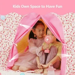 Children's Play Tent Princess Castle Oxford Cloth Play Tent Large Fairy House With Carry Bag For Boys And Girls Indoor Outdoor (Pink A) -Children Furniture Store 96001287 5