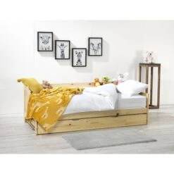 OUT & OUT Ellison Single Bed With Pull-out Trundle - Natural