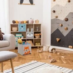 Relaxdays Toy Box, Children, Fox Symbol, HxWxD: 33 X 33 X 33 Cm, Clothes, Tidy, Foldup, Storage, Chest, Beige/Orange 11 Relaxdays Toy Box, Children, Fox Symbol, HxWxD: 33 X 33 X 33 Cm, Clothes, Tidy, Foldup, Storage, Chest, Beige/Orange -Children Furniture Store 96742874 5