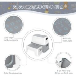 Toddler Step Stool, Kids Step Stool, Child Stool 2 Step Non-Slip Toddler Step Stool For Bathroom/Pottery Training/Kitchen 10 Toddler Step Stool, Kids Step Stool, Child Stool 2 Step Non-Slip Toddler Step Stool For Bathroom/Pottery Training/Kitchen -Children Furniture Store 96834842 4