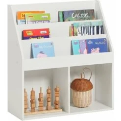 SoBuy Children's Storage Book Shelf Storage Display Rack Holder,KMB01-W
