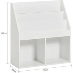 SoBuy Children's Storage Book Shelf Storage Display Rack Holder,KMB01-W -Children Furniture Store 9761726 4