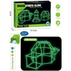 Kids Fort Building Castles Tunnels Tents 3d Kit Glow In The Dark(c) -Children Furniture Store 97683866 5