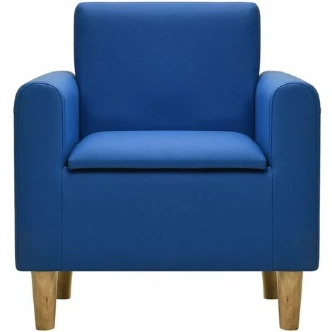 Blue Leatherette Children's Sofa 4 Blue Leatherette Children's Sofa - Image 2