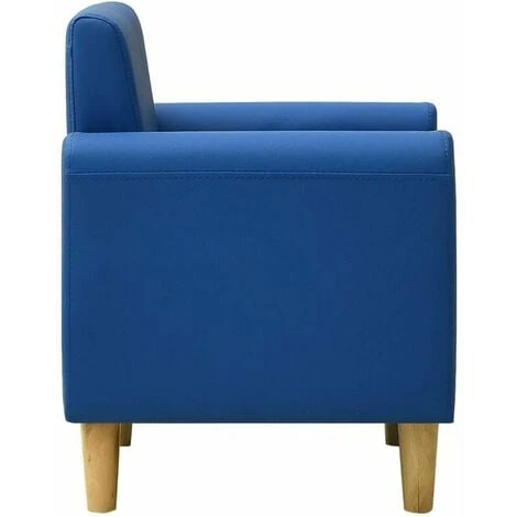 Blue Leatherette Children's Sofa 5 Blue Leatherette Children's Sofa - Image 3