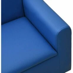 Blue Leatherette Children's Sofa 11 Blue Leatherette Children's Sofa -Children Furniture Store 99563676 5